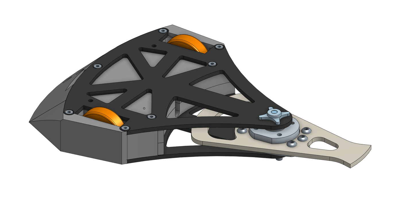 Sidewinder's main assembly as seen in Onshape.